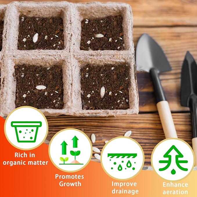 Seed Starting Soil Mix 10qt, Seed Starter Seedling Soil Ready to Use Suitable for Vegetable, Flower, Houseplant and Bonsai