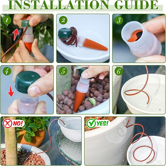 Plant Drip Irrigation Set 500ml Drip Water Bag Plant Waterer with Support Rod Plant Watering Stakes Self Watering Spikes Automatic Watering System for Potted Plants Indoor Outdoor(9 Pcs)