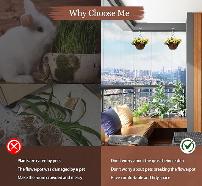 Ceiling Hooks for Hanging Plants 8P 2.5inches White