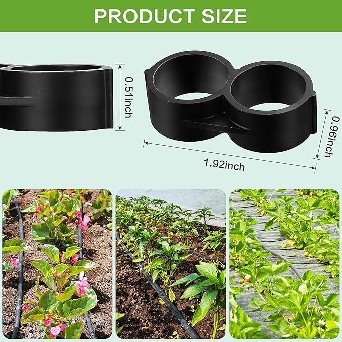 21-Pack Drip Irrigation Universal End Cap Plugs Fitting, Figure 8 End Closure for 1/2" Drip Tubing