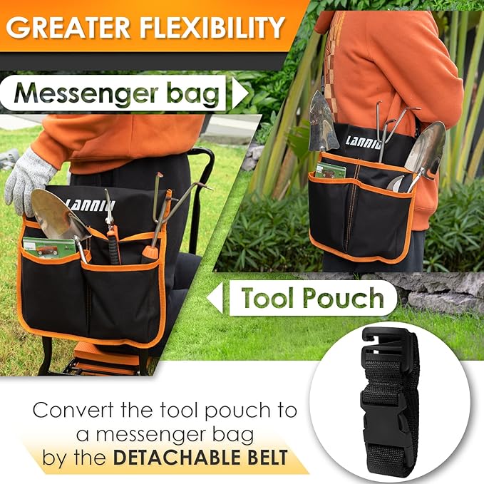 Garden Kneeler and Seat, Foldable Garden Stool, Heavy Duty Garden Chair for Kneeling and Sitting, Gardening Gifts for Women, Grandparents, Seniors, Mom & Dad