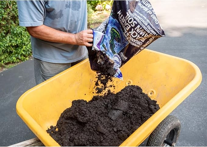 Coast of Maine Monhegan Blend (1 cu ft) Organic and Natural Black Earth Lawn Soil for Seeding Projects - Topdressing and Reconditioning Lawns
