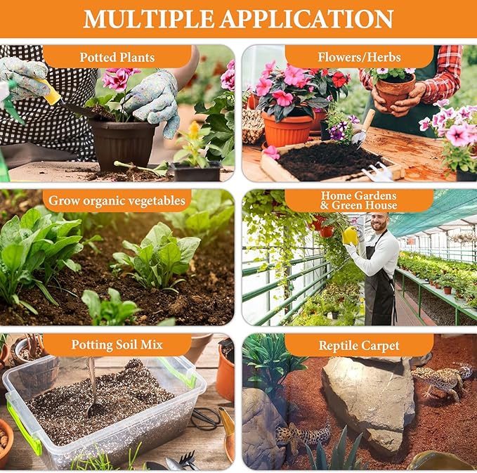 Legigo 10LBS Organic Coco Coir Brick for Plants- 100% Natural Compressed Coconut Coir Brick with Low EC & pH Balance, Coco Coir Fiber Grow Medium Potting Soil for Herbs, Flowers, Plants and Reptile