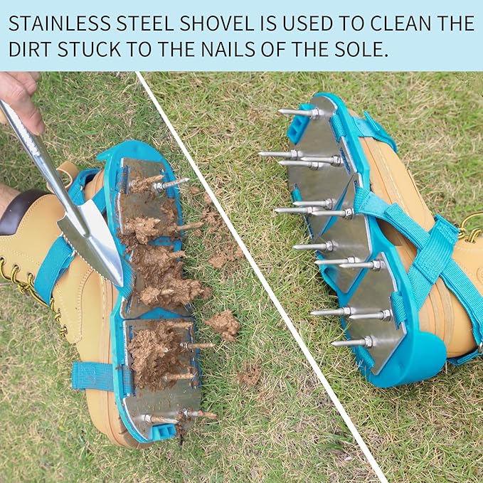Lawn Aerator Shoes for Grass - Pre-Assembled Grass Aerator Shoes for Lawn - Soil Yard Aerator Tool for Aerating Patio Garden