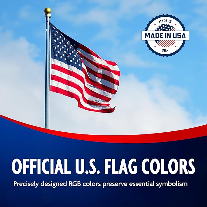 Carrot-Top Patriarch Polyester American Flag for Outside & Inside 3x5 - US Flag, Outdoor, United States Flag Made in USA, Heavy Duty w/Brass Grommets