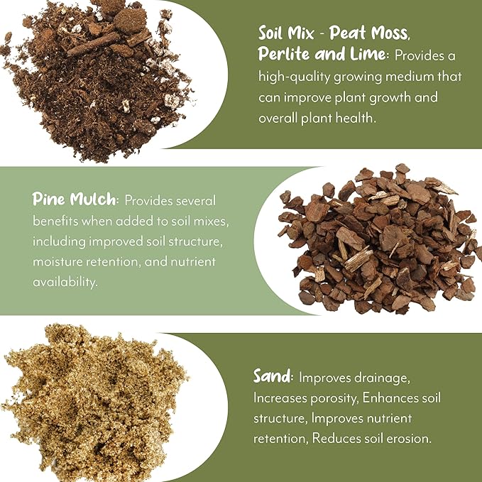 Peace Lily Potting Soil Mix (8 Quarts), for Planting, Growing, or Repotting Peace Lily Plants