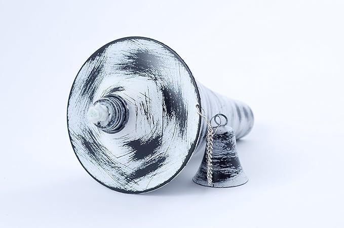 Set of 4, Oahu Premium Metal Outdoor Torches for Patio, Lawn and Garden - Tiki Style Metal Torch/w Snuffer, Fiberglass Wick & Large 16oz Oil Lamp - 53" Tall (Whitewash)