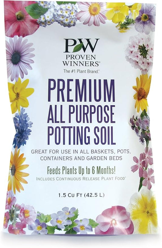 Premium All Purpose Potting Soil, 1.5 cu. ft. Bag, Black