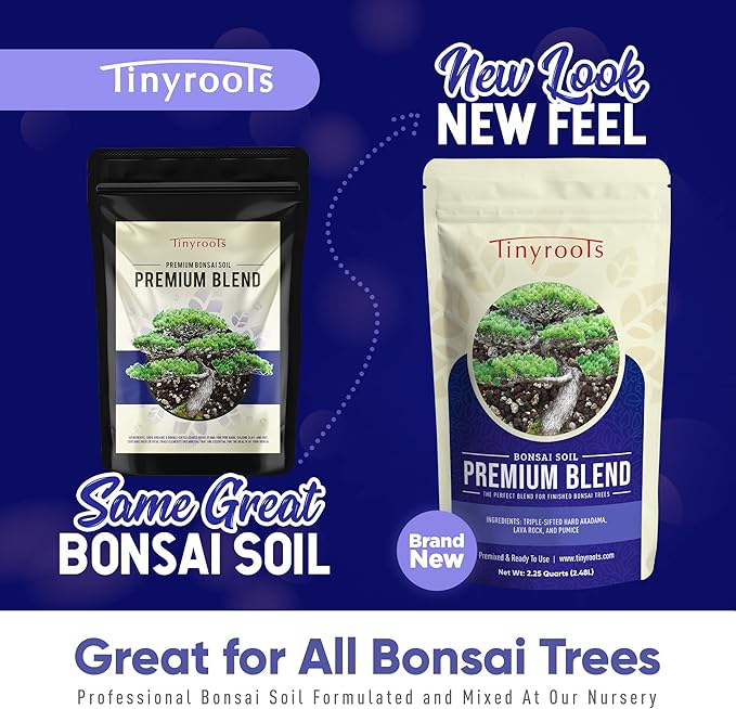 Bonsai Outlet Premium Bonsai Soil - Tinyroots Bonsai Soil Mix Ready to Use Blend, Ideal for Water Retention and Root Development, Made from Genuine Akadama, Red Lava Rock and Pumice, 4.5 Quarts