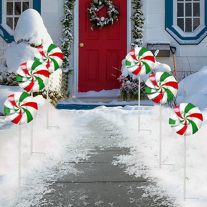 Windmill Decoration，Outdoor Metal Stakes, Wind Catcher Spinner Garden Stakes, Outdoor Wind Spinners, Yard Patio Decoration, Set of 3