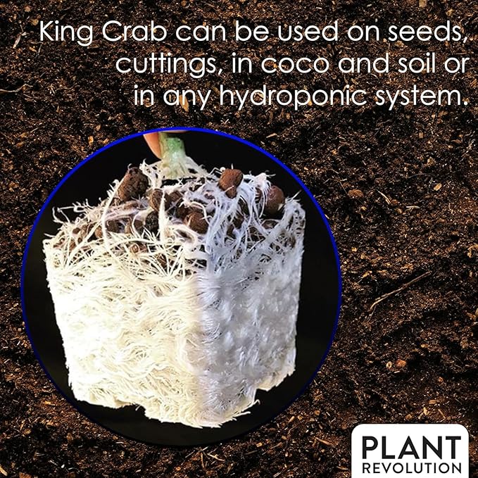 King Crab Instant Compost Tea for Plants, Ultra Concentrated OMRI Organic Bacteria, 275 Million Organisms per ml, Roses, Tomatoes, Houseplants, Soil Conditioner, Soil Activator, Soil Microbes