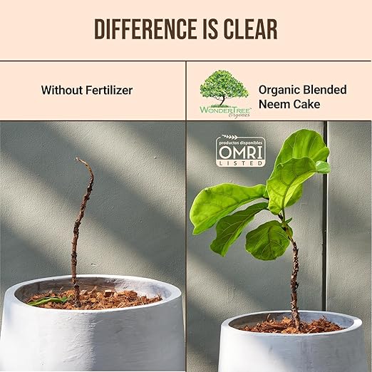 Eden Grow Max Organic Blended Neem Cake | Perfect for Home Gardening, Fruits, Lawns & Flowers | OMRI Listed (3lbs)