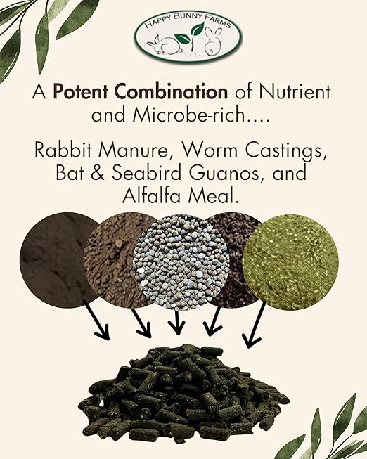 Soil Revival Bloom Booster and Soil Conditioner Pellets. Bat and Seabird Guanos with Rabbit Manure, Worm Castings, and Alfalfa Meal. 3.5lb Bag