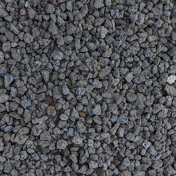Black Lava Rocks for Plants Natural Horticultural Volcanic Rock (1/4" Size) (Mined in USA) (10-lb Bag)