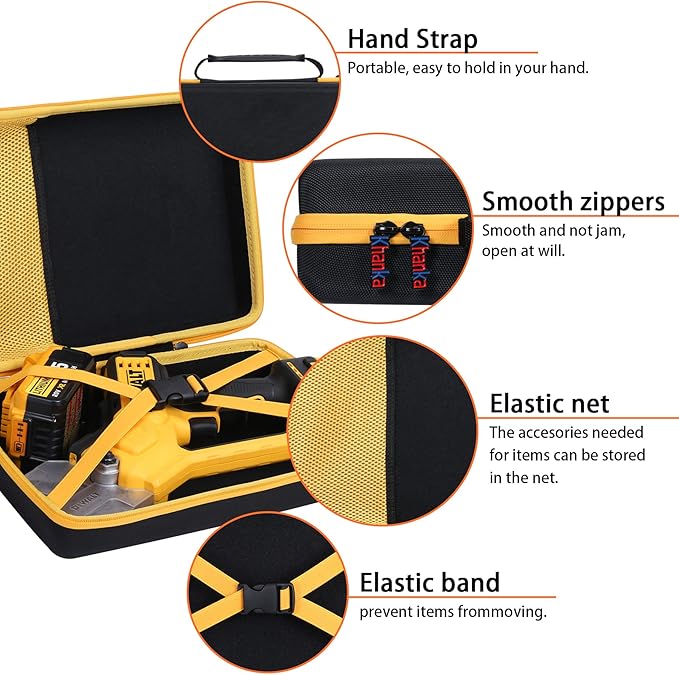 Khanka Hard Storage Case Replacement for DEWALT 20V MAX Cordless Pruning Shears Garden Tool (DCPR320B), Case Only