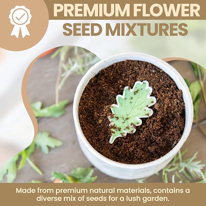 10 Pcs Plantable Seed Paper - Seed Paper Favors | Flower Seed Paper for Gardening, Crafting, Birthdays, Wedding Anniversaries | Indoor Flower Plantable Seeded Paper | Plantable Mini Seed Papers Set