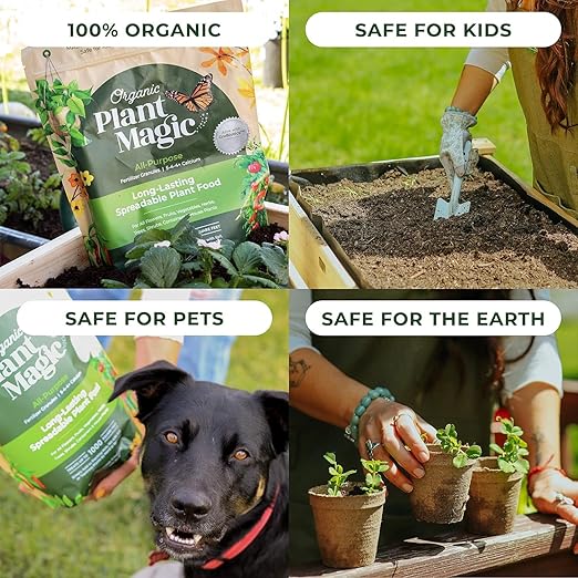 Organic Plant Magic - Premium Granular Fertilizer (Two 4 lb Bags)