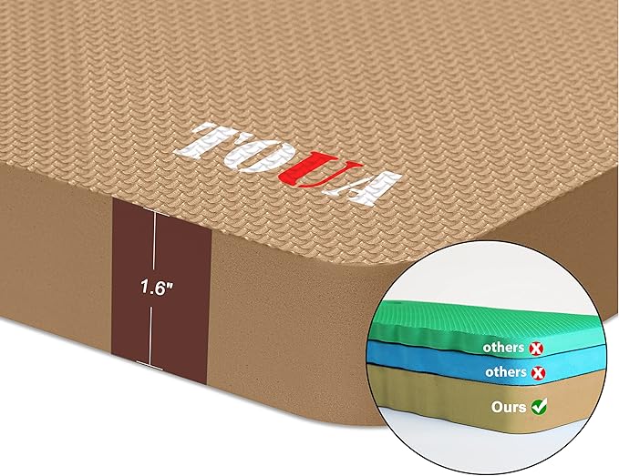 Kneeling Pad Thick Extra Large High Density Foam Comfort Kneeling Pad for Work Gardening Yoga Exercise Garden Knee Pad 2 Pack Beige