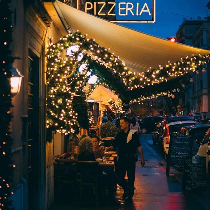 Christmas Tree Lights Outdoor, 168Ft 600 LED Twinkle Fairy Lights String with 8 Modes for Christmas LED Garland Wreath Wedding Indoor Holiday Decorations with Dark Green Wire, Warm White