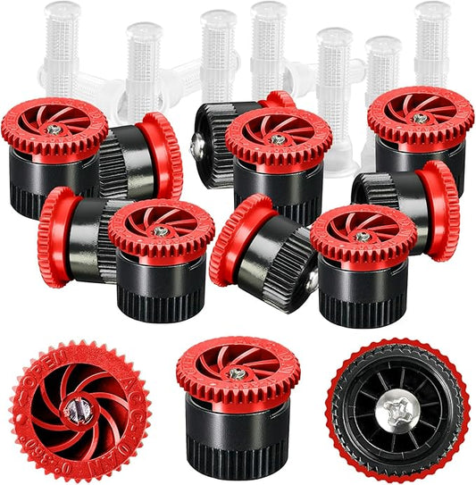 10 Pieces Variable Arc Nozzle, Replacement Pop-up Sprinkler Heads Compatible with Most of Adjustable Pop Up Sprinklers Spray Head for Garden Lawn Irrigation (10AN)