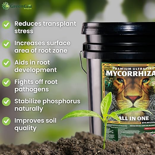 GreenGro Premium Ultrafine Myco - Mycorrhizal Inoculant & Water Soluble Root Enhancer from Superior Strains/Improves Nutrient Uptake & Eases Transplant/Indoor & Outdoor Plant Fertilizer (4 oz)