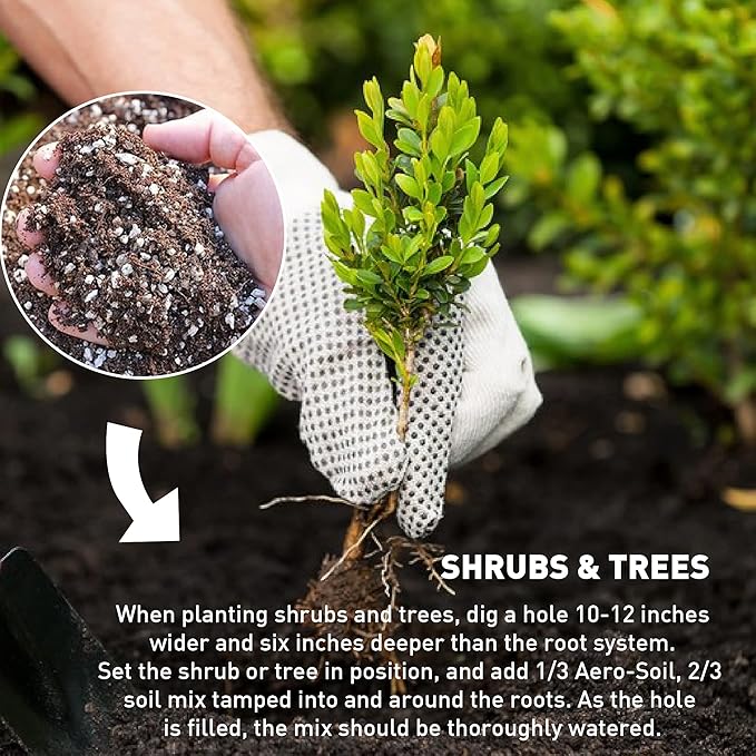 AeroSoil Premium Perlite Horticultural Grade Soil Additive Drainage and Growth - Coarse Grade 4 Cubic Foot