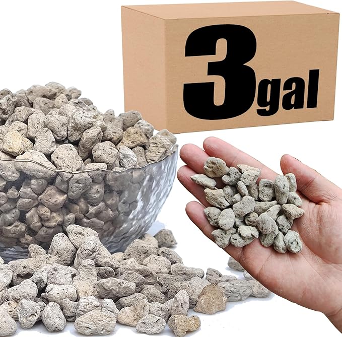 Organic Pumice for Bonsai and Horticultural 100% Natural (3 gallons, 1/2 inch)