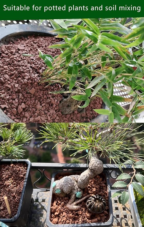 Horticultural Calcined Clay Soil Bonsai Cactus Soil Additive for Succulent Plants (10 LB, 1/4 inch)