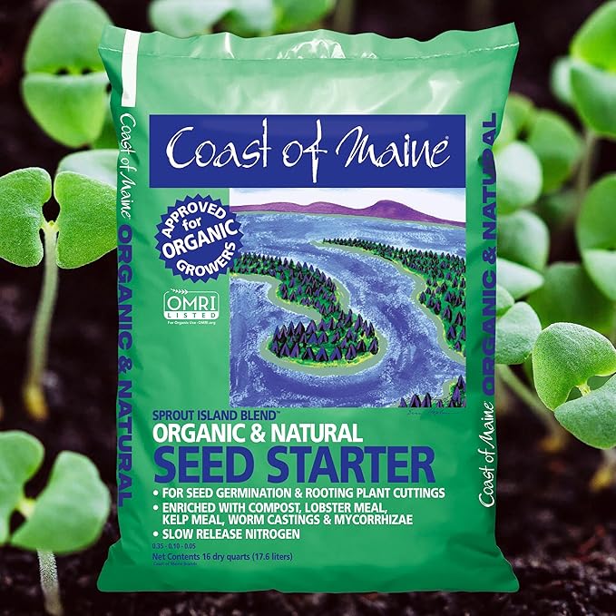 Coast of Maine, 16qt (Pack of 10) Sprout Island Blend, Organic & Natural Seed Starter for Seed Germination & Root Plant Cuttings