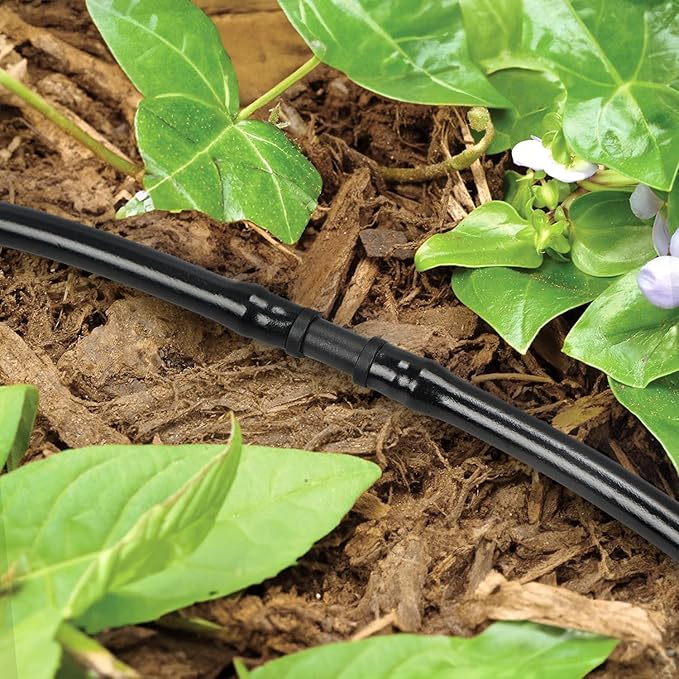 60 Pieces 1/4" Drip Irrigation Coupling Fittings：Drip Line Double Barbed Coupler Connectors for 1/4 Inch Irrigation Tubing Quick Connect 1/4'' Coupler with Sharp End for Drip Irrigation System