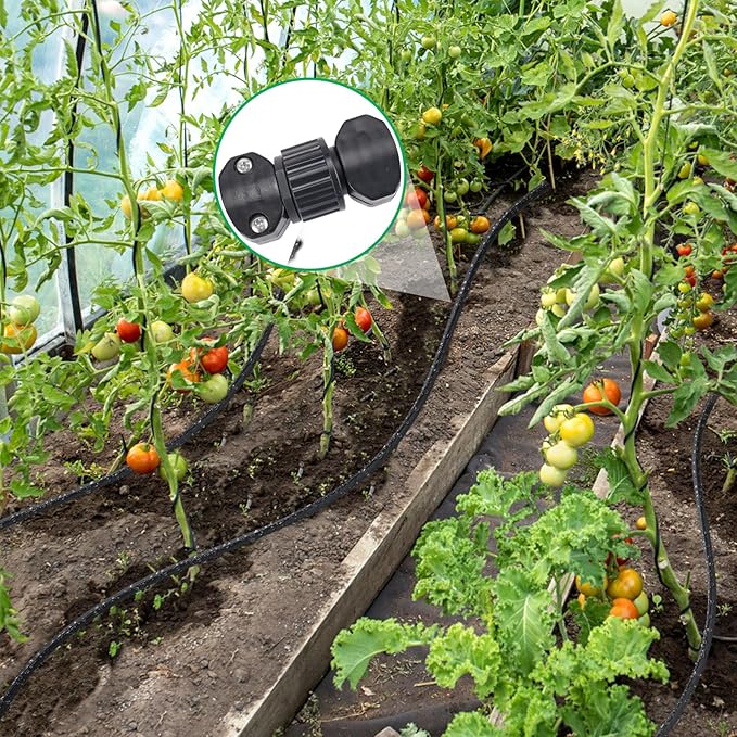 Soaker Hose 100FT for Garden Beds - 3/4" Heavy Duty Double Layer Drip Irrigation Hose, Save 85% Water- Linkable Flat Soaker Hose for Lawn Flower Bed Vegetable Field Effective Watering (50FT x 2Pack)