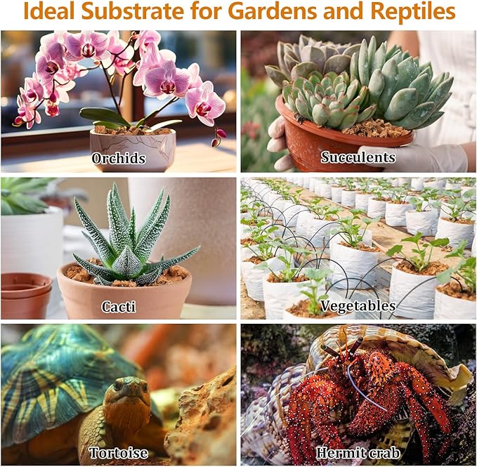 Legigo 2 Pack Coco Husk Chips- 2.2 LB 100% Organic Coconut Coir Chips Brick Potting Soil Mix with Low EC & PH Balance, Compressed Coconut Substrate Coco Chips Mulch Medium for Garden, Flowers, Plants