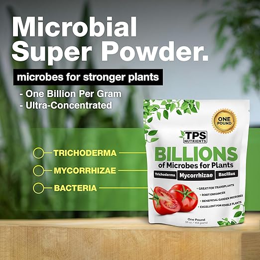 TPS NUTRIENTS Billions Concentrated Microbial Root Enhancer, 100% Water-Soluble with Mycorrhizae, Bacteria and Trichoderma, 8 oz (1/2 Pound)