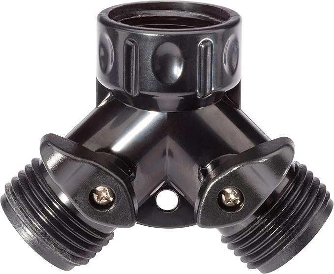 Rain Bird YFA075X Drip Irrigation Dual Port "Y" Faucet Adapter, 3/4" Female Hose Thread x 3/4" Male Hose Thread, On/Off Valves