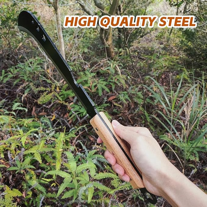 Sickle Machete for Yard Work Machetes for Cutting Trees Billhook Brush Clearing Sickle Garden Tool Brush Axe Harvest Knife Heavy Duty Machete Sickle for Gardening Billhook Machete Camping