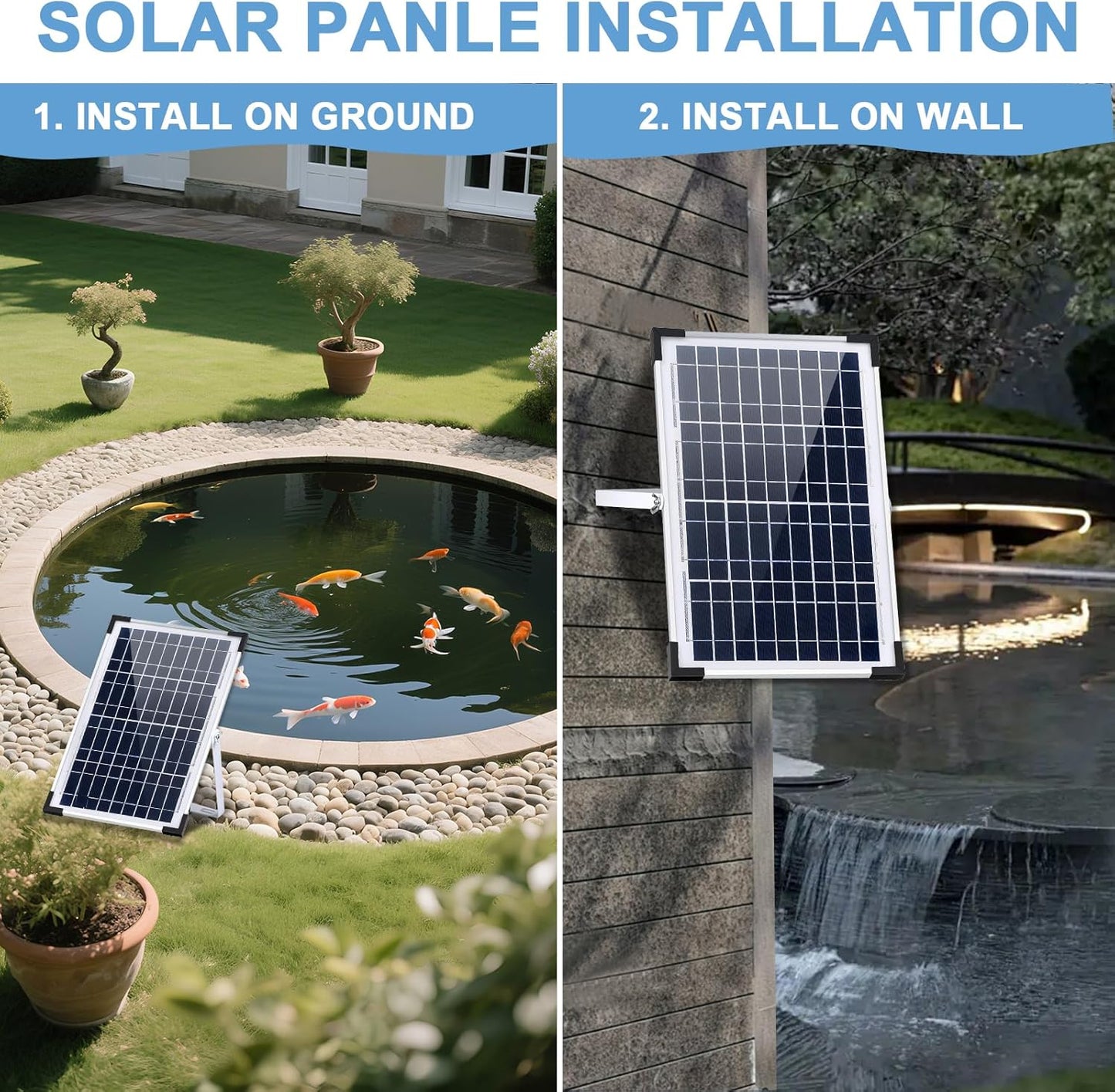 Solar Fountain Pump 12W Solar Water Fountain With 3 Spray Nozzle Solar Powered Water Pump 132 GPH Solar Pond Pump for Outdoor Garden Water Features