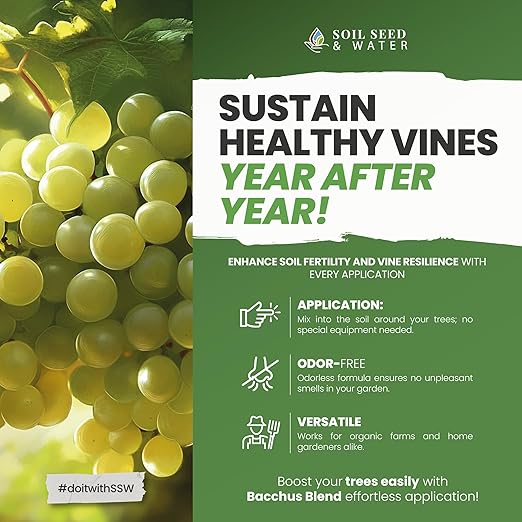 Soil Seed & Water Bacchus Concentrated Organic Soil Amendment Fertilizer for Grape Vines