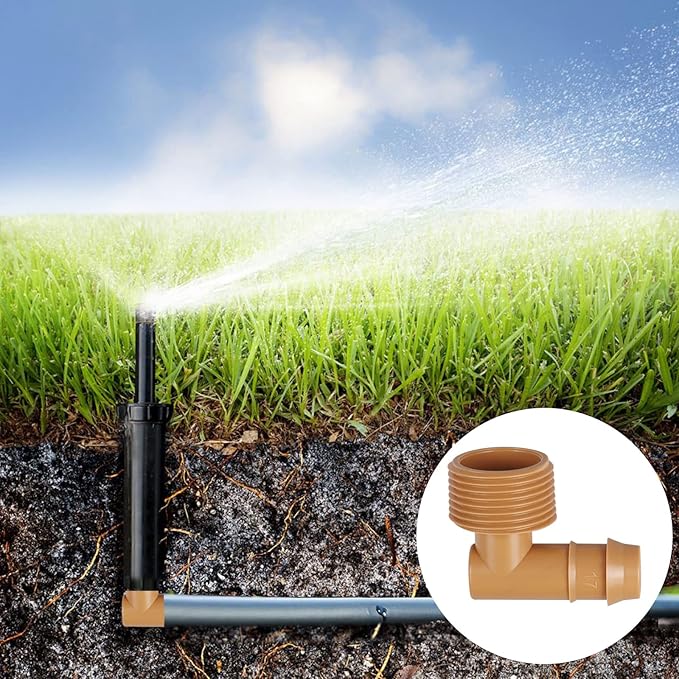 1/2 Inch Threaded Drip Irrigation Male Adapter：Drip Irrigation Universal PVC Adapter 3/4" Male Pipe Thread (MPT) x 1/2" Barb Elbow Swing Pipe Irrigation Fittings (10 Pack))