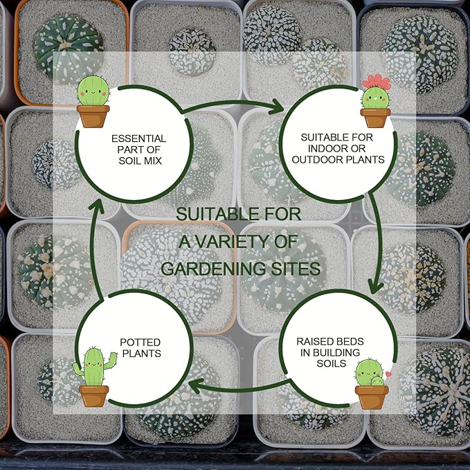 15QT Horticultural Perlite Bulk, Organic Perlite for Plants, Course Perlite for Gardening, for Plants Indoor, for Houseplants, to Promotes Soil Root Growth, and Water Drainage and Plant Growth(3-6mm)