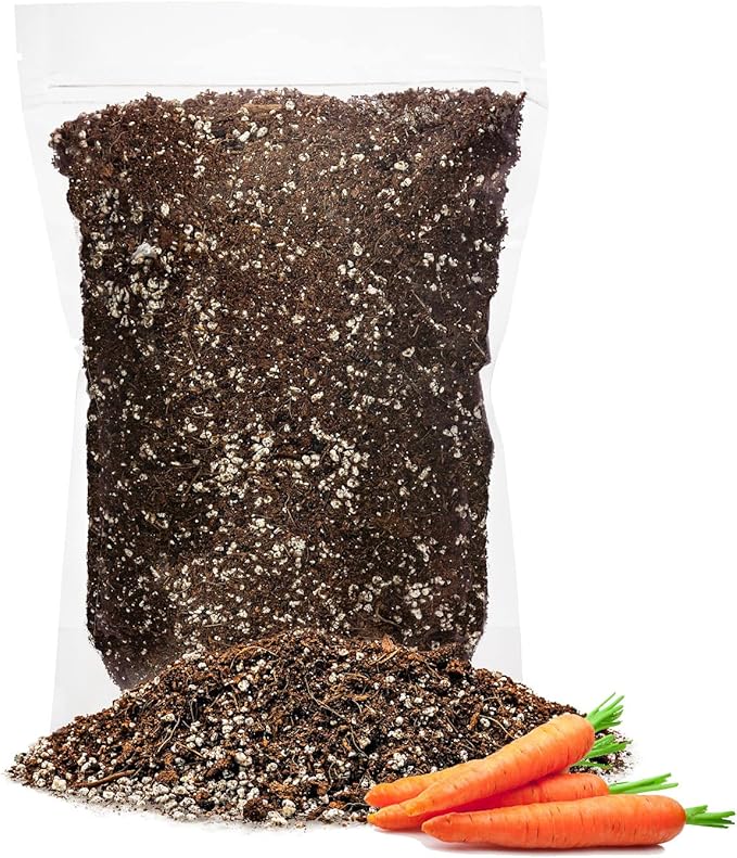 Premium Organic Potting Soil for Carrots - (3 Quart Bag)