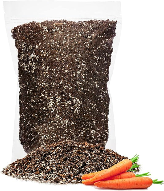Premium Organic Potting Soil for Carrots - (3 Quart Bag)