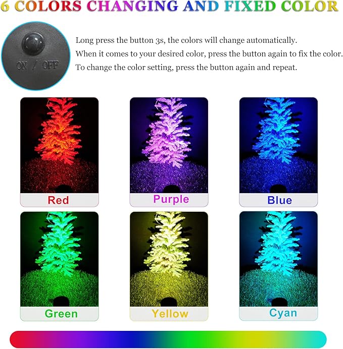 Solar Spot Lights Outdoor, Color Changing Lights RGB Landscape Lighting Waterproof Auto ON/Off Adjustable Garden Spotlight for Yard, Garden, Driveway, Pool, Lawn (6-in-1)