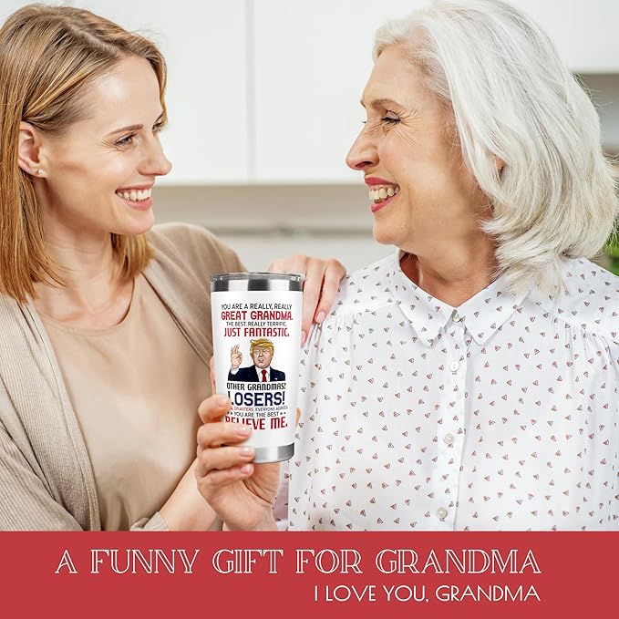 Grandma Gifts - Grandma Birthday Gifts, Christmas Gifts for Grandma - Gifts for Grandma from Granddaughter, Grandson, Grandkids, Grandchildren - Gifts Ideas for Grandma, Grandmother - 20 Oz Tumbler