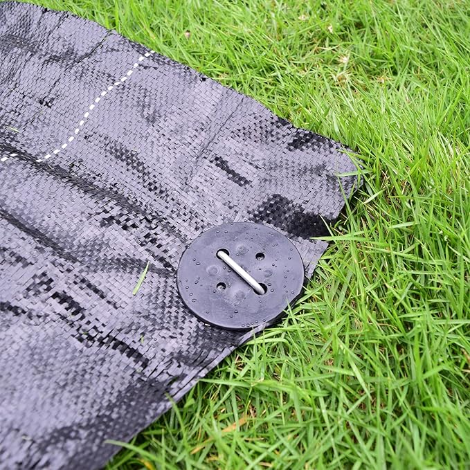 MySit 50 Pack Vapor Barrier Stakes with Landscape Staples Gasket Caps, 6 Inch Weed Barrier Stakes for Moisture Barriers, Garden Ground Staples for Weed Block Landscaping Lawn Fence Pins