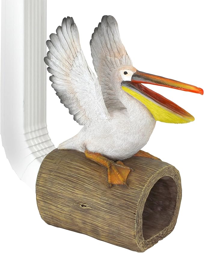 Design Toscano Splash The Pelican RAIN Gutter