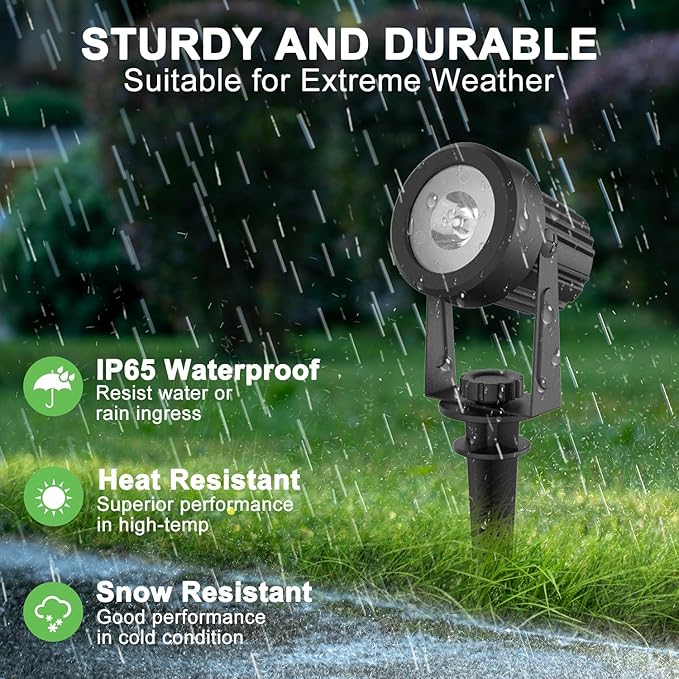 Solar Spotlights Outdoor 2Pack Warm White Auto Dusk to Dawn Landscape Lights, IP65 Waterproof Solar Lights for Garden Yard Path 2-in-1 Ground or Wall Mount