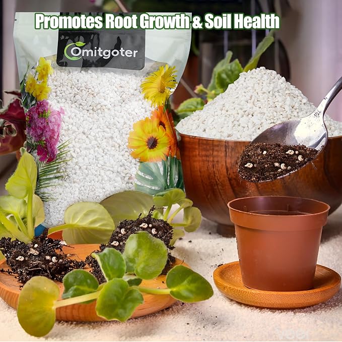 Horticultural Perlite for Plants 4qt, Natural Horticultural Soil Additive Conditioner Mix to Improve Soil Aeration & Dranage for Houseplant