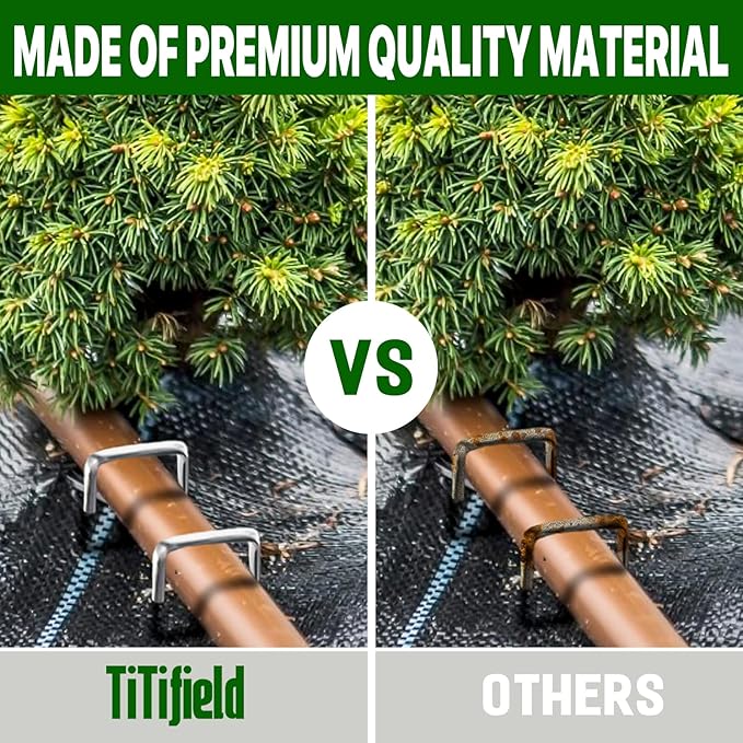 4 Inch 180 Pack Landscape Staples Galvanized Garden Stakes Anti-Rust Landscape Pins for Weed Barrier Fabric, Artificial Turf and Landscape Fabric