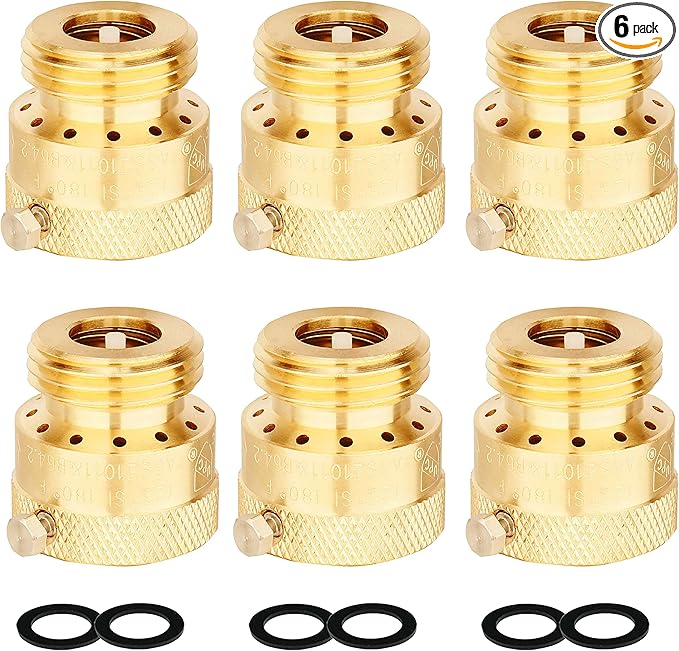 WHK Hose Bib Backflow Preventer Vacuum Breaker,Garden Hose Check Valve to Connect 3/4 Inch Outdoor Faucet Spigot,Sprinkler,RV,Anti-Siphon,6 Packs