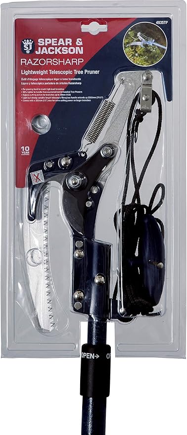 Spear & Jackson 4935TP Razorsharp Lightweight Telescopic Tree Pruner, Silver